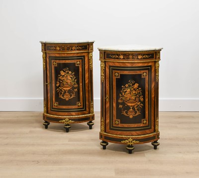 Lot 355 - A Pair of French Louis XVI-Style Ebonised,...