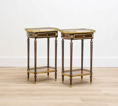 Lot 365 - A Pair of Louis XV/Transitional-Style Mahogany...