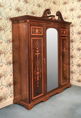 Lot 354 - A Late Victorian Mahogany, Satinwood-Banded...