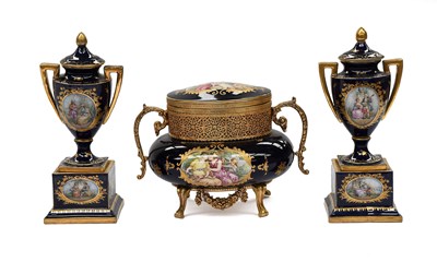 Lot 362 - A Pair of Vienna-Style Porcelain Vases and...