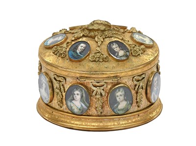 Lot 379 - A French Gilt-Metal Table Casket, stamped...