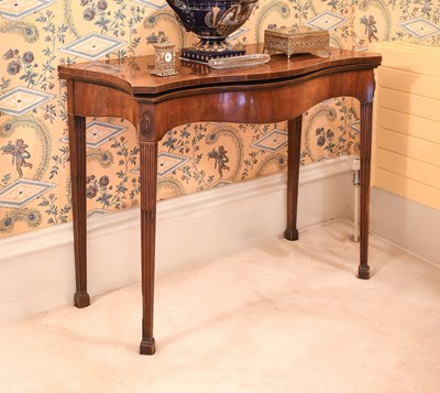 Lot 375 - A George III Mahogany Foldover Tea Table, late...