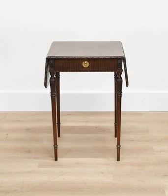 Lot 384 - A Carved Mahogany Pembroke Table, circa 1900,...