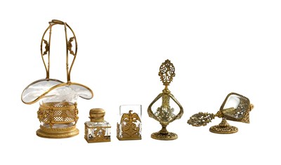 Lot 434 - A French Gilt-Metal-Mounted Glass Basket, with...