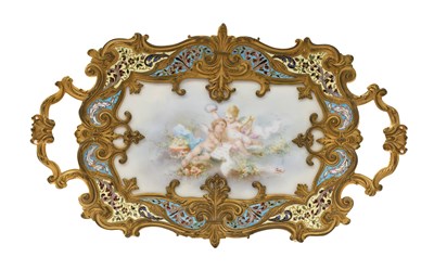 Lot 432 - A French-Style Champlevé Enamel Two-Handled...