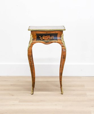 Lot 439 - A Victorian Figured Walnut, Marquetry-Inlaid...