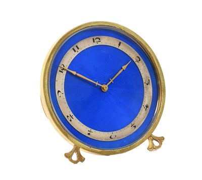 Lot 440 - An Art Deco Gilt Metal Strut Timepiece, circa...