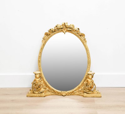 Lot 414 - A Louis XVI-Style Giltwood and Gesso Strut...