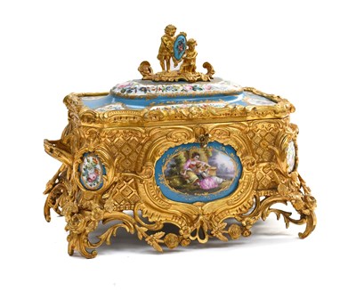Lot 413 - A French Gilt-Metal-Mounted Sèvres-Style...