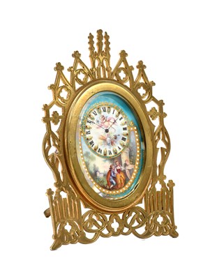 Lot 459 - A French Gilt Brass Strut Timepiece, circa...