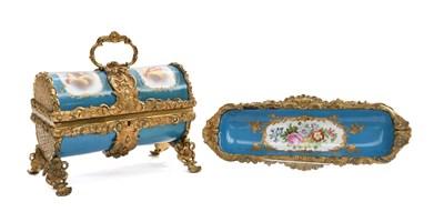 Lot 449 - A Sèvres-Style Porcelain Table Casket with...