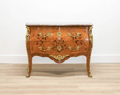 Lot 468 - A Louis XV-Style Rosewood, Bois Satine,...
