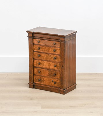 Lot 476 - A Victorian Burr Walnut, Fruitwood-Banded and...
