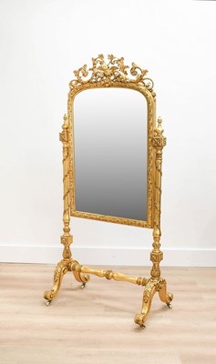 Lot 487 - A Victorian Carved Giltwood and Gesso Cheval...