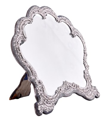 Lot 143 - A Victorian Silver-Mounted Dressing-Table Mirror