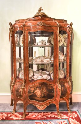 Lot 495 - A Louis XV-Style Vernis Martin, Kingwood and...