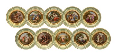 Lot 503 - A Set of Ten Vienna-Style Porcelain Plates,...