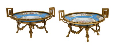 Lot 504 - A Pair of Sèvres-Style Porcelain Plates...