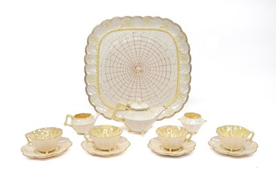 Lot 499 - A Belleek Porcelain Cabaret Set, 19th century,...