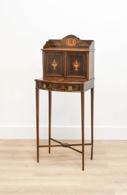 Lot 342 - An Edwardian Mahogany and Marquetry-Inlaid...
