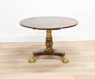 Lot 296 - A George IV Rosewood and Parcel-Gilt Centre...