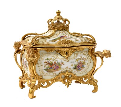 Lot 295 - A Gilt-Metal-Mounted Berlin-Style Porcelain...