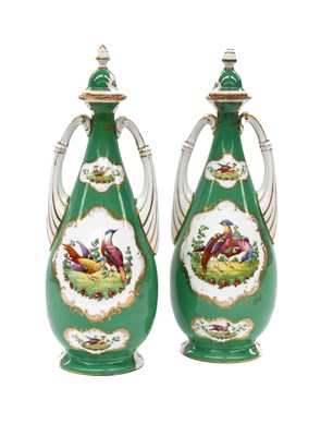 Lot 310 - A Pair of Austrian Porcelain Twin-Handled...