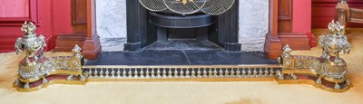 Lot 244 - A Louis XVI-Style Gilt-Brass Balustrade Fender,...