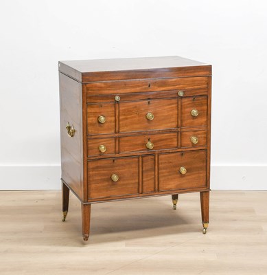 Lot 267 - A George III Mahogany Campaign-Style Washstand,...