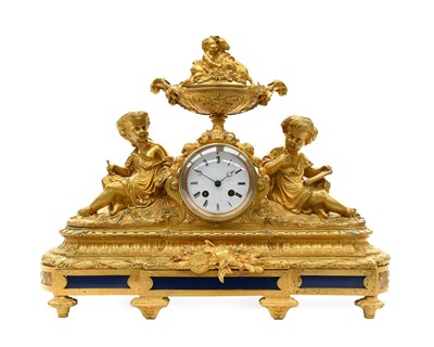 Lot 252 - A French Gilt Bronze Striking Mantel Clock,...