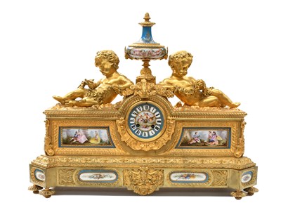 Lot 109 - A French Bronze Ormolu Striking Mantel Clock,...