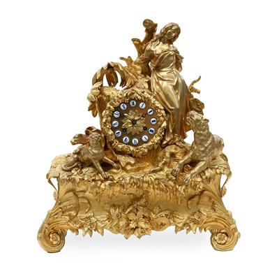 Lot 120 - A French Bronze Ormolu Striking Mantel Clock,...