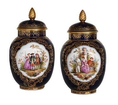 Lot 15 - A Pair of Vienna Style Porcelain Vases and...