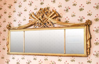 Lot 219 - A Gilt and Gesso Overmantel Mirror, late 19th...