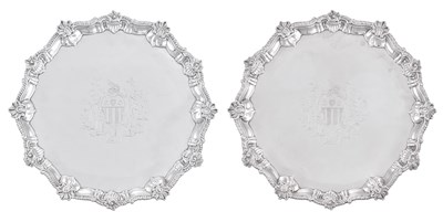 Lot 774 - A Pair of George III Silver Salvers
