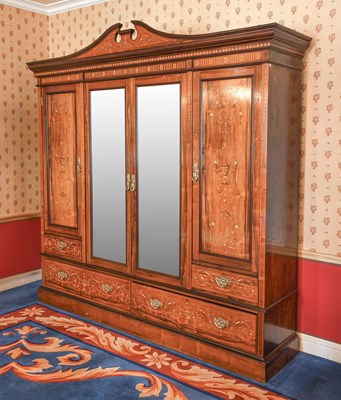 Lot 139 - An Edwardian Rosewood and Marquetry-Inlaid...