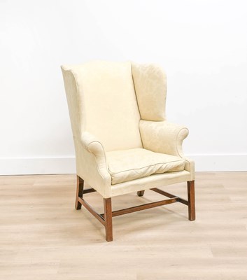 Lot 156 - A George III Mahogany Wing-Back Armchair, 18th...