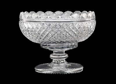 Lot 159 - An Anglo-Irish Cut-Glass Pedestal Bowl, circa...