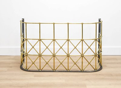 Lot 189 - A Victorian Brass and Iron D-Shape Nursery...