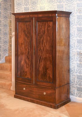 Lot 205 - A Mahogany Double-Door Wardrobe, circa 1820-30,...