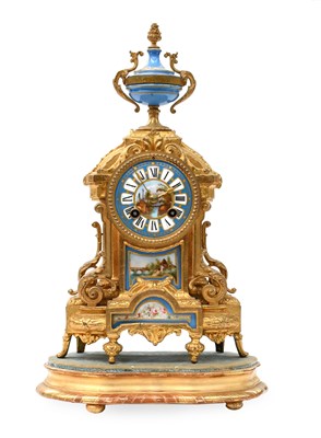 Lot 192 - A French Gilt Metal Striking Mantel Clock,...