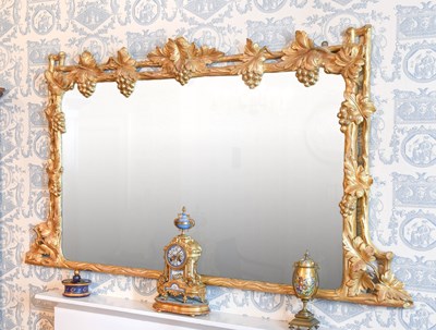 Lot 191 - A Carved Giltwood Rectangular Overmantel...