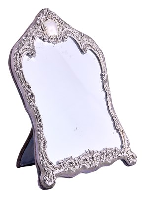 Lot 183 - A Victorian Silver-Mounted Dressing-Table Mirror