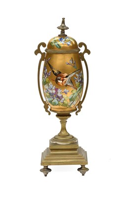 Lot 197 - A French Brass-Mounted Porcelain Vase, circa...