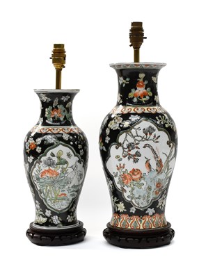 Lot 277 - Two Chinese Porcelain Vases mounted as Table...