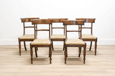 Lot 740 - A Set of Five William IV Mahogany Dining...