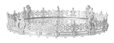 Lot 771 - A Silver Plate Metal Mirror-Plateau