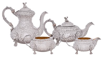Lot 795 - A Four-Piece William IV Silver Tea and Coffee-Service