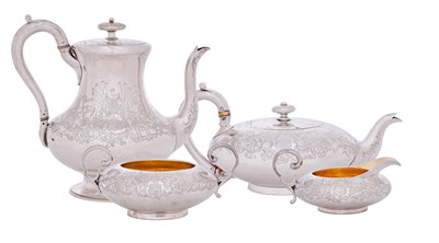 Lot 798 - A Four-Piece Victorian Silver Tea and Coffee-Service