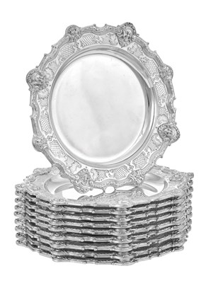 Lot 851 - A Set of Ten George V Silver Side-Plates